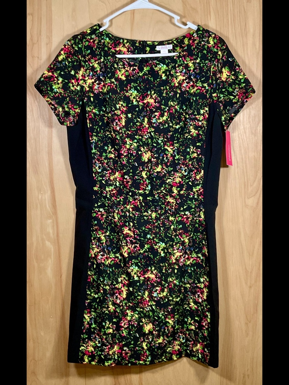 Xhiliration Junior Abstract Neon Floral Sheath Dress - NWT